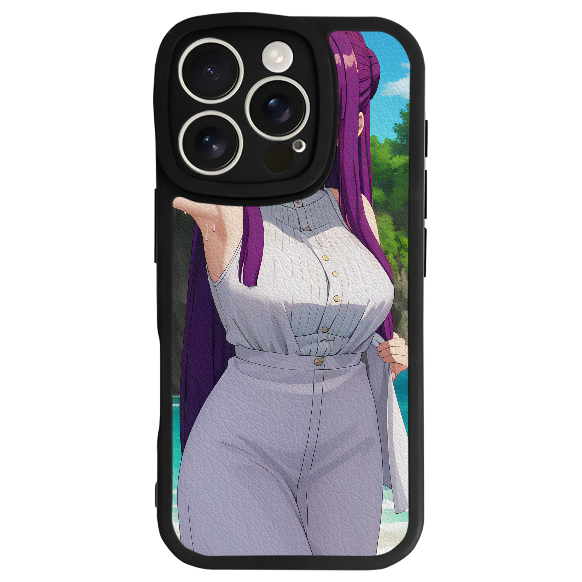 （画像用） 葬送のフリーレン Frieren 【iPhone 16シリーズ対応】シリコンスマホケース（レザー調） 材質：シリコン